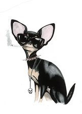 Print - Rock 'n' Roll Chihuahua